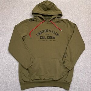 Kill Crew Fighters Club Hoodie Porrada Series Fleece MMA Mens Medium Olive Green